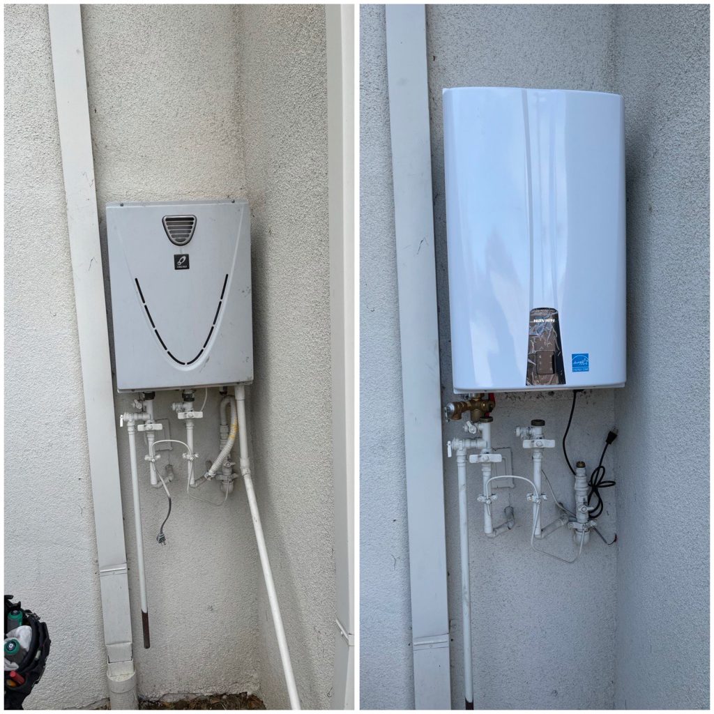 Tankless dismantle in Palo Alto plumbing