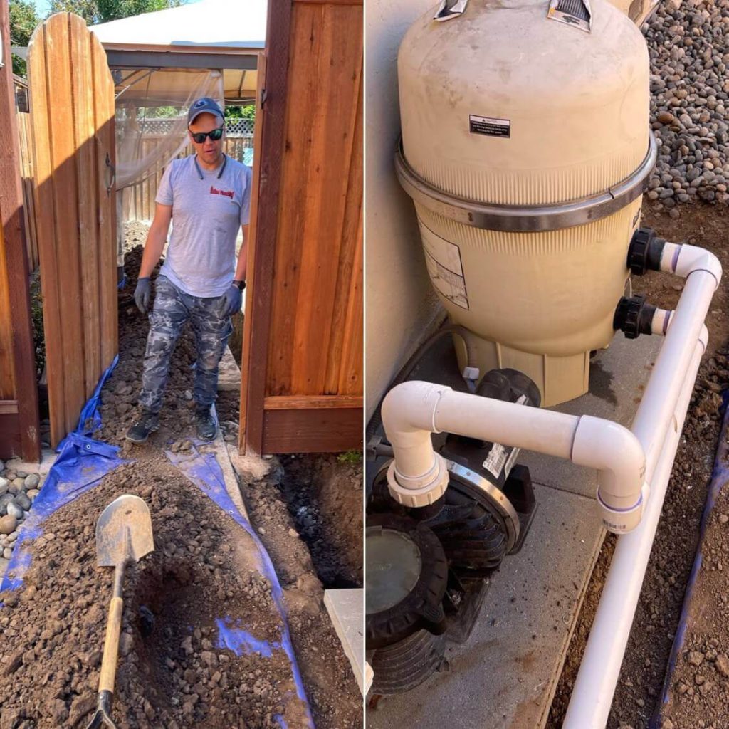 installation of main water line replacement plumbers in Cupertin
