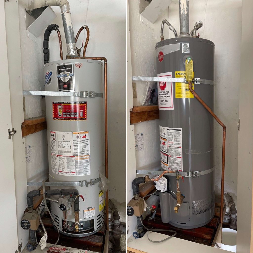 water heater replacement services in Cupertino plumbers