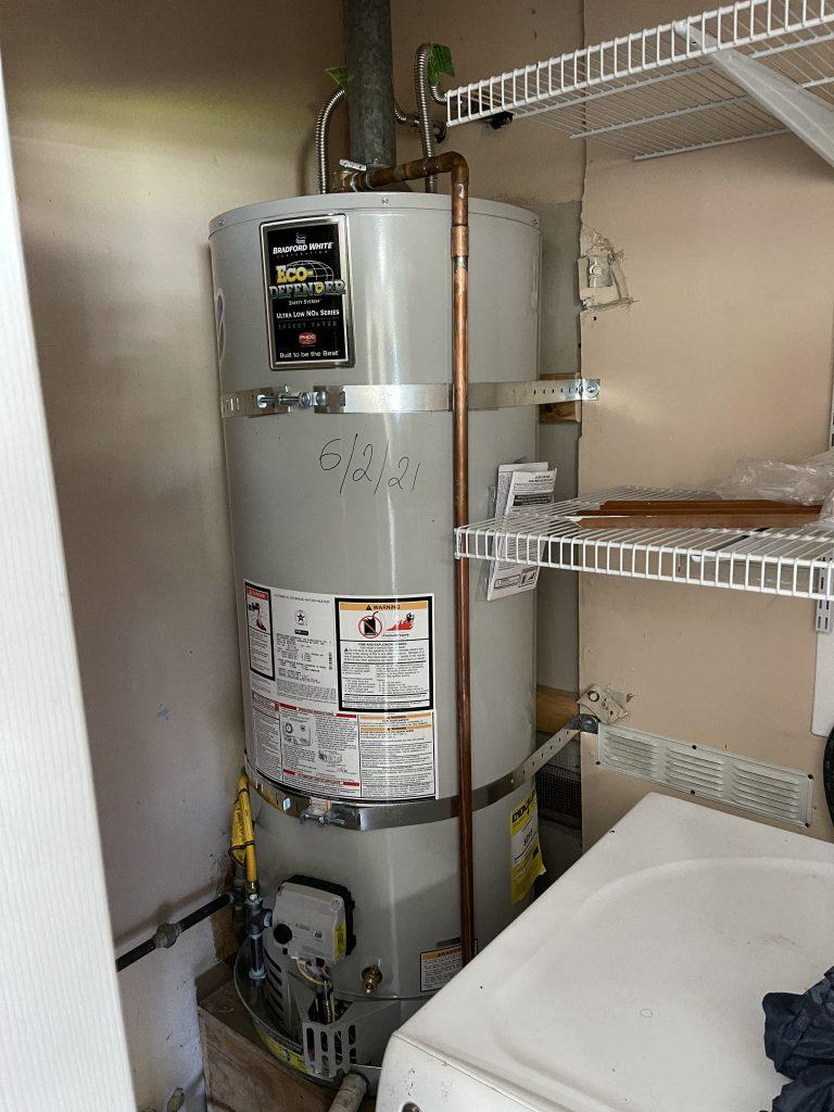 Close-up view of a water heater being repaired in a Cupertino home, demonstrating our reliable repair service