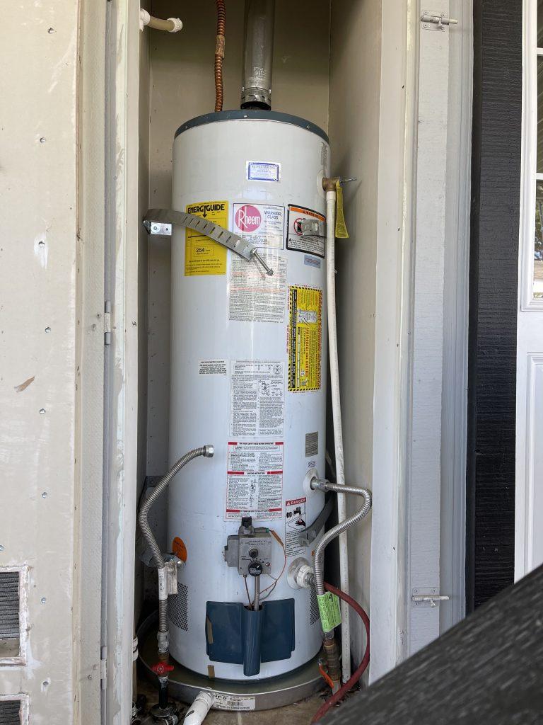 View of a water heater undergoing repair in a San Jose residence, signifying our quality repair service