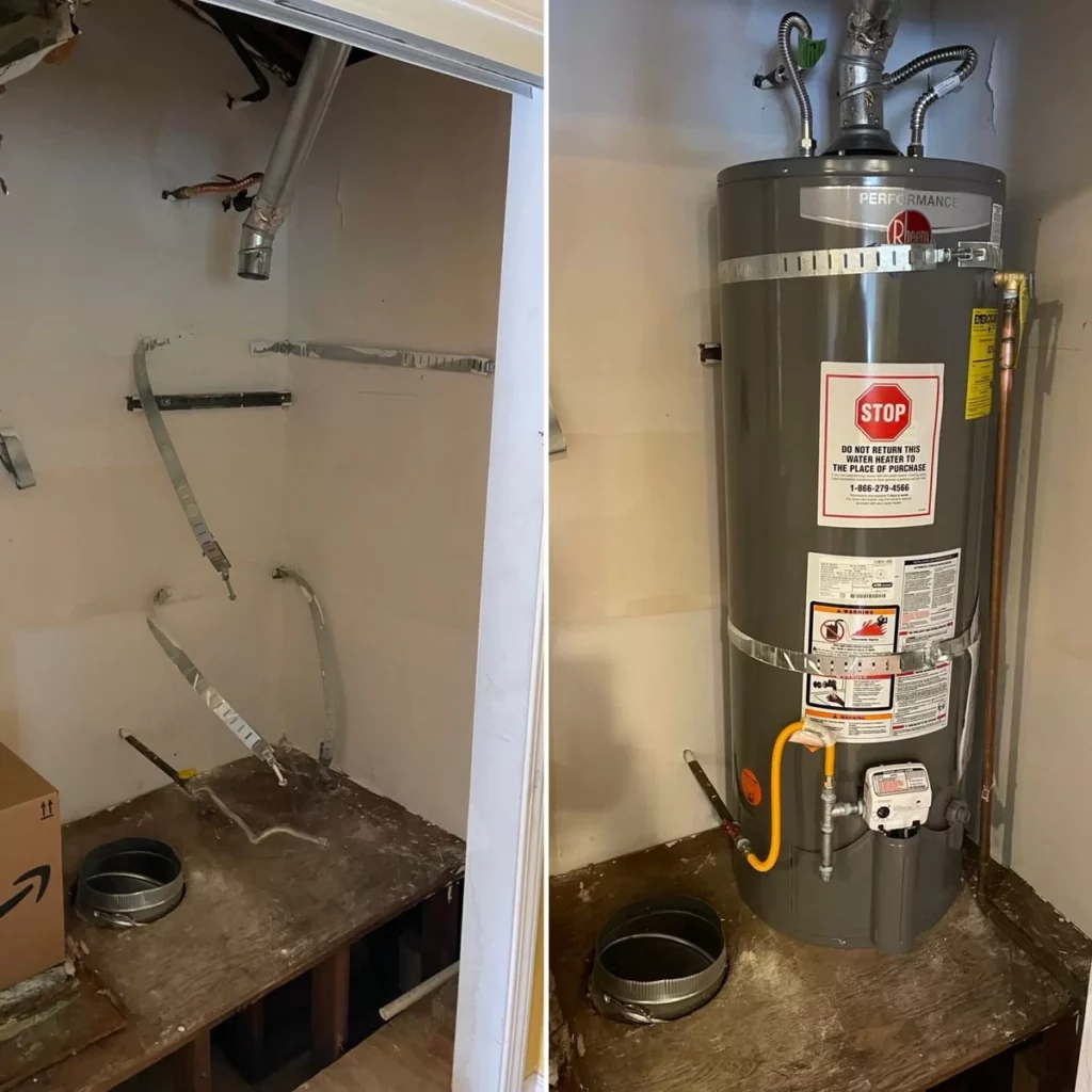 Where are water heaters usually located?