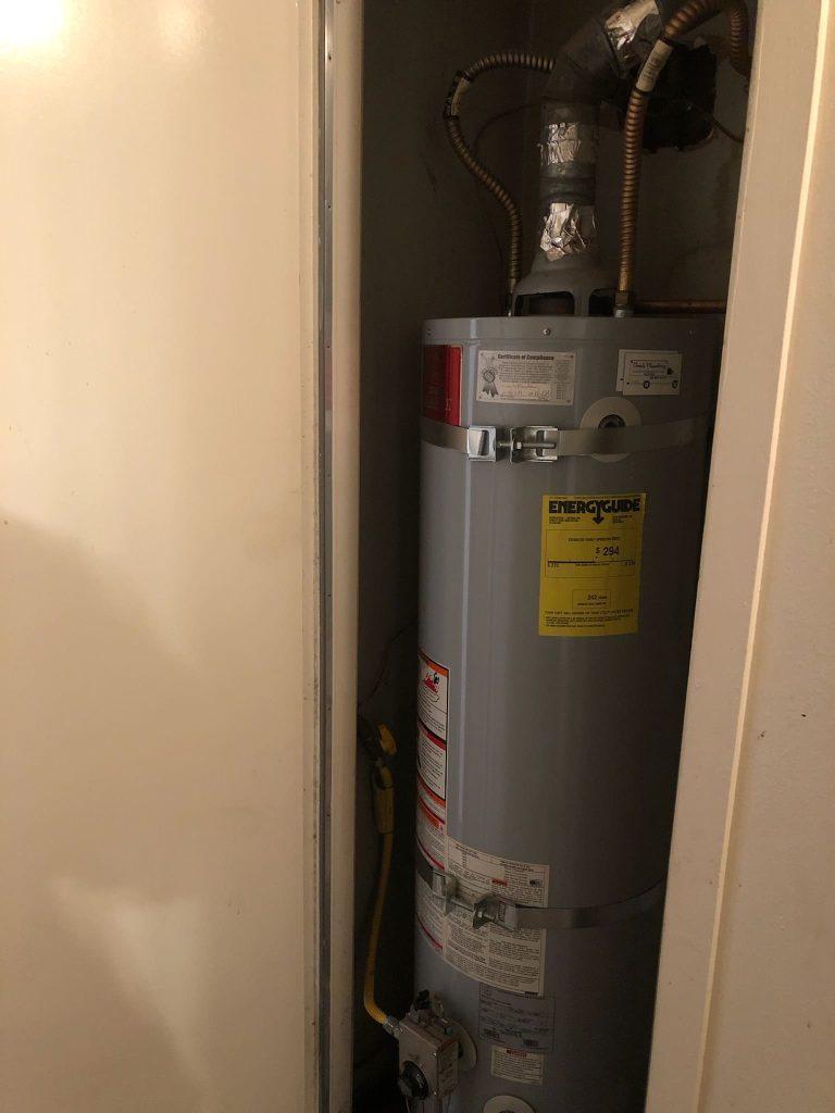 In-progress repair of a water heater in a nearby Los Altos Hills residence, highlighting our convenient and reliable service