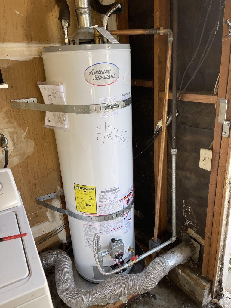 Image of a water heater undergoing repair in a nearby Los Altos home, signifying our accessible and high-quality service