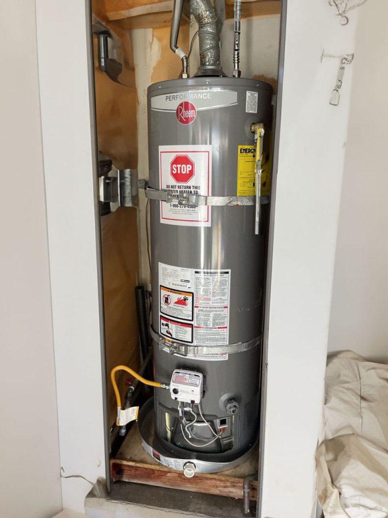 Hot water heater replacement in Milpitas