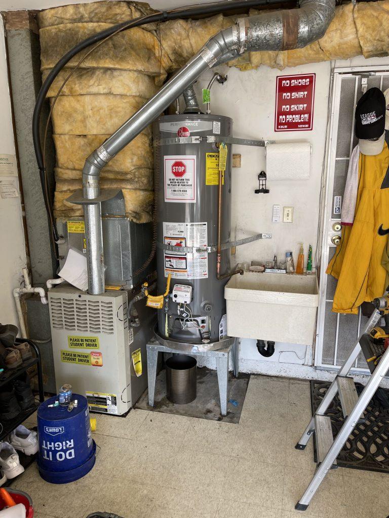 A brand-new, efficiently installed water heater in a Saratoga home, courtesy of our replacement service