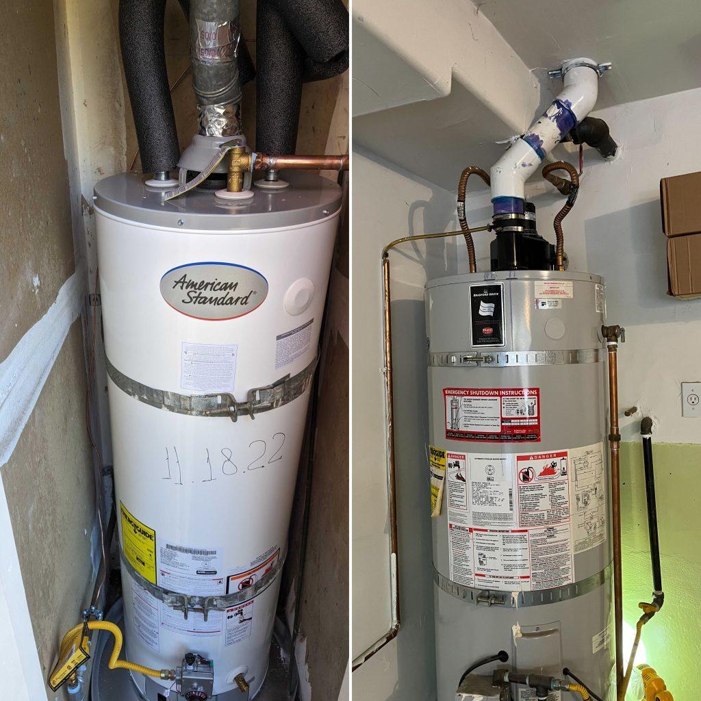 Belmont 40 gallon gas water heater installation | United Plumbing