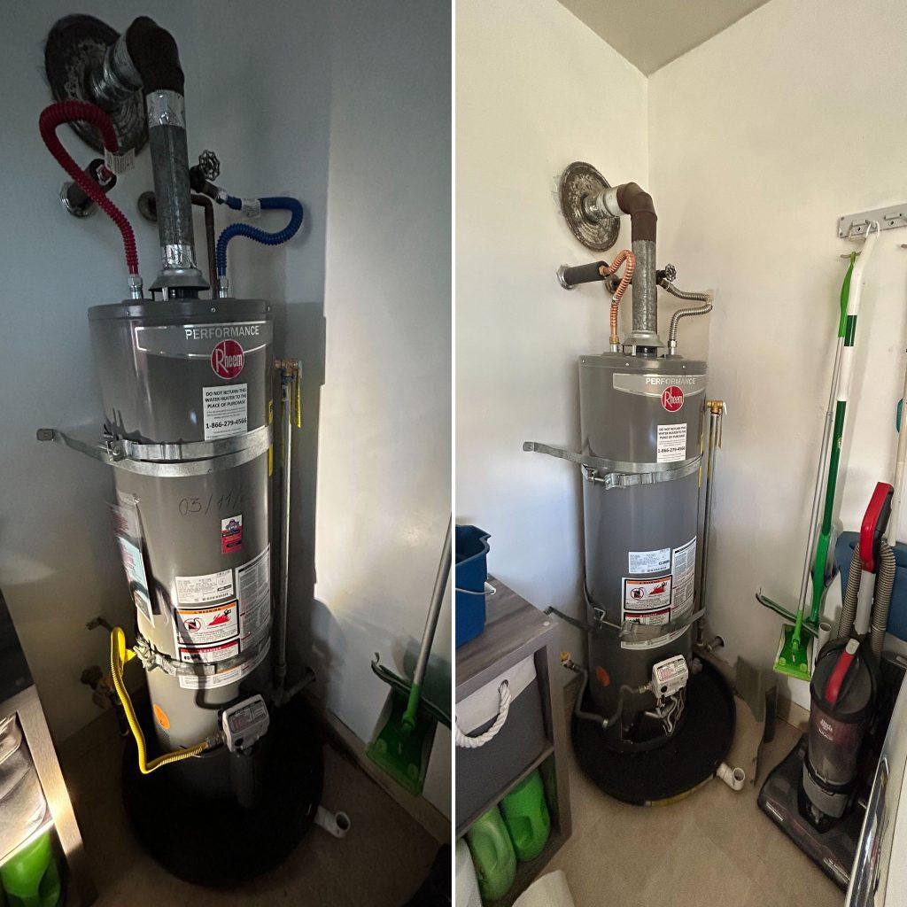 Gas hot water heater service in Burlingame