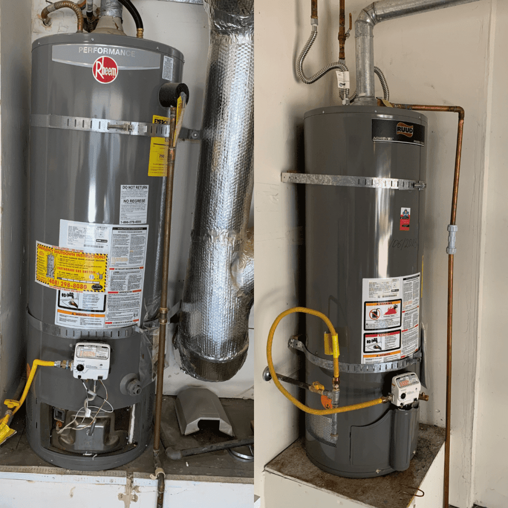 Experience the ultimate comfort with United Plumbing's high-performance Rheem water heater in East Palo Alto