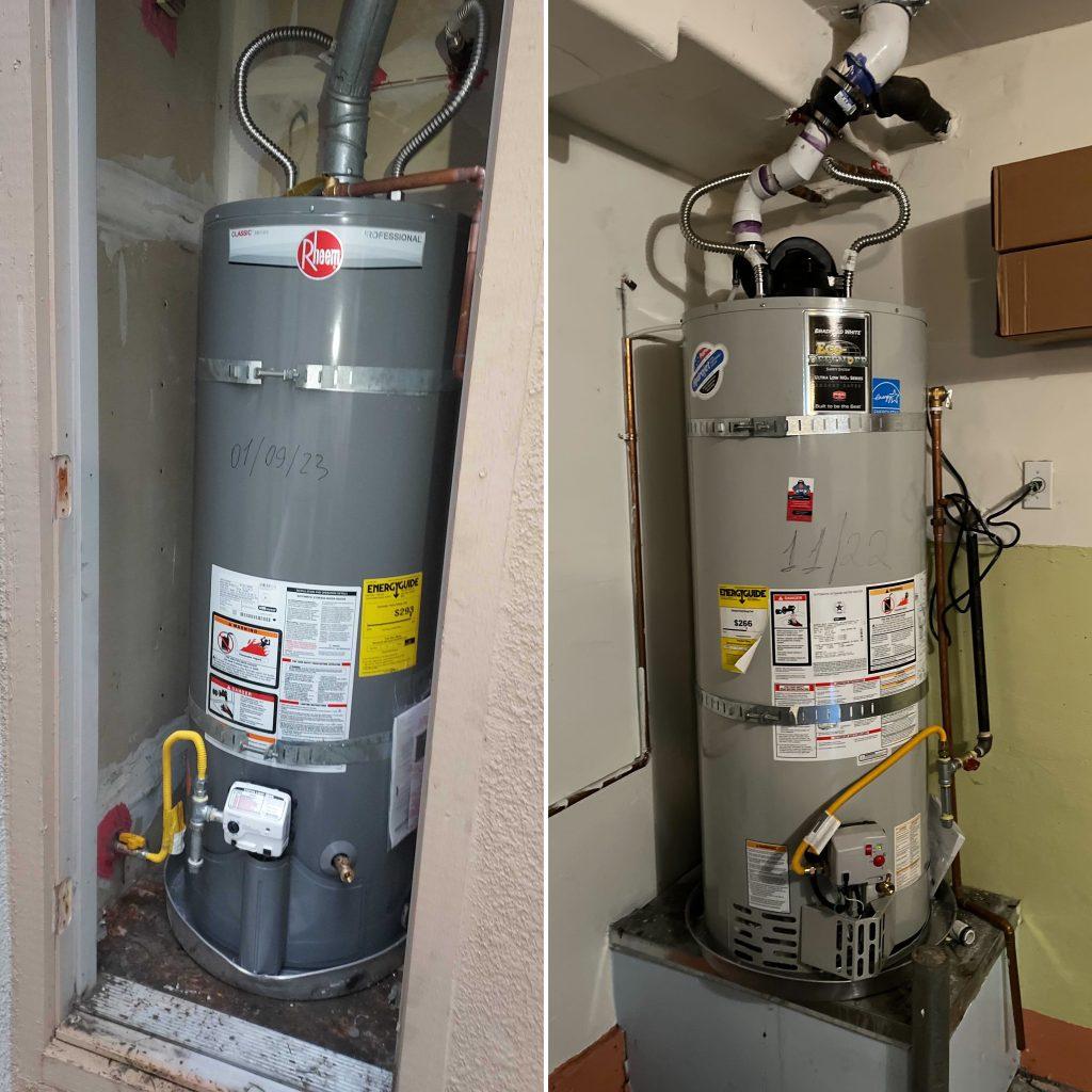 Hillsborough 40 gallon gas water heater installation | United Plumbing