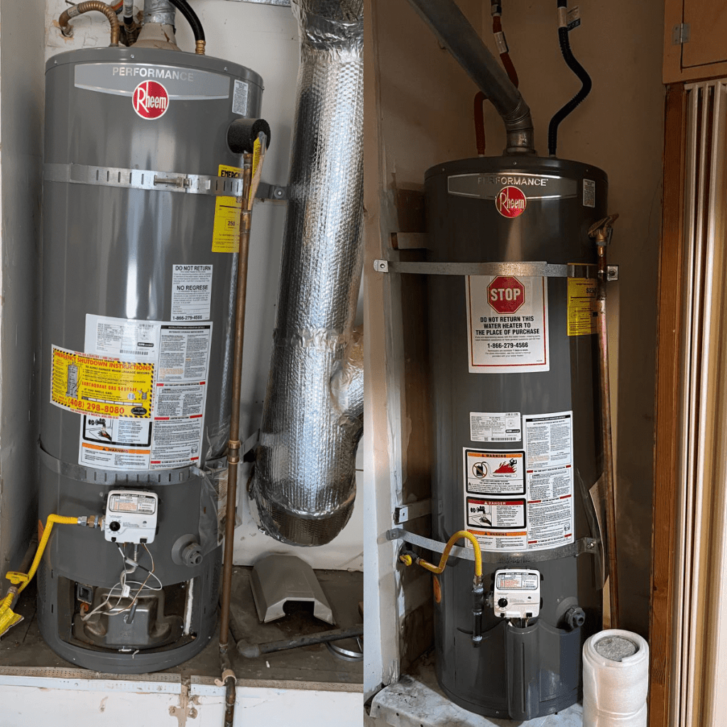 Elevate your comfort with United Plumbing's top-of-the-line Rheem water heater in Los Altos Hills