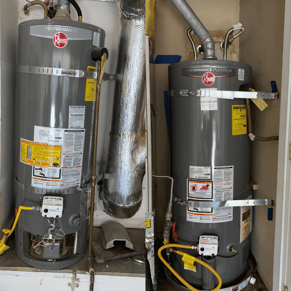 Step into a world of comfort with United Plumbing's premium Rheem water heater in Milpitas