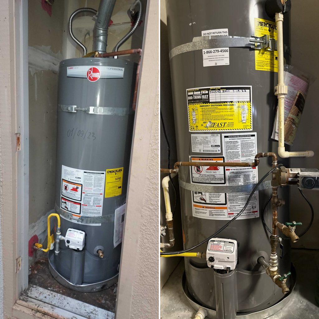 Redwood Shores 40 gallon gas water heater installation | United Plumbing