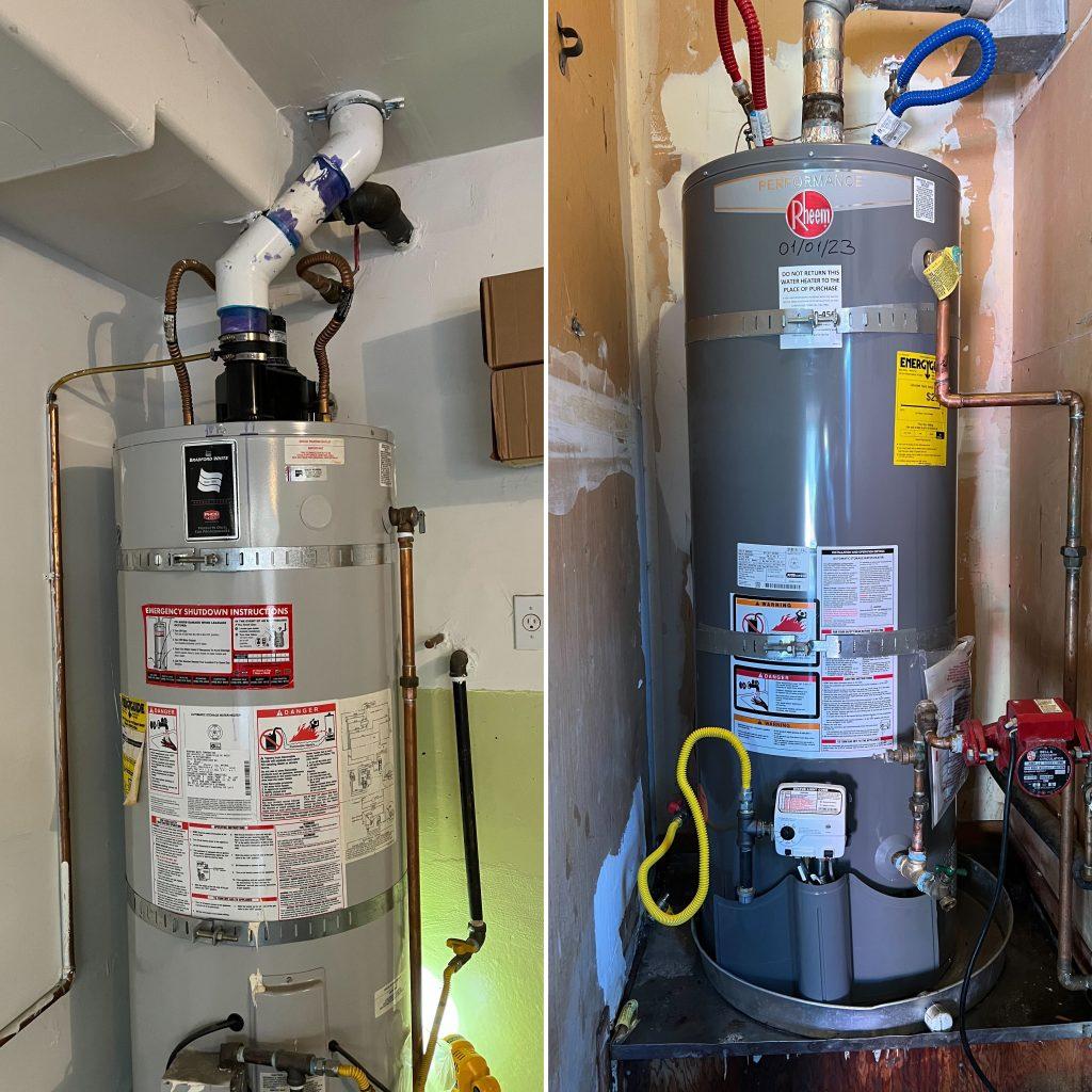 San Carlos 40 gallon gas water heater installation | United Plumbing
