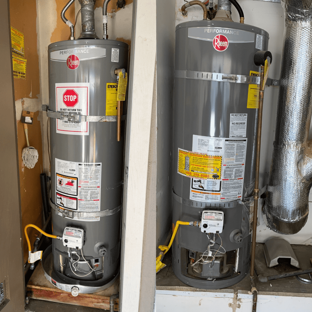 Immerse yourself in pure comfort with United Plumbing's premium Rheem water heater in San Jose