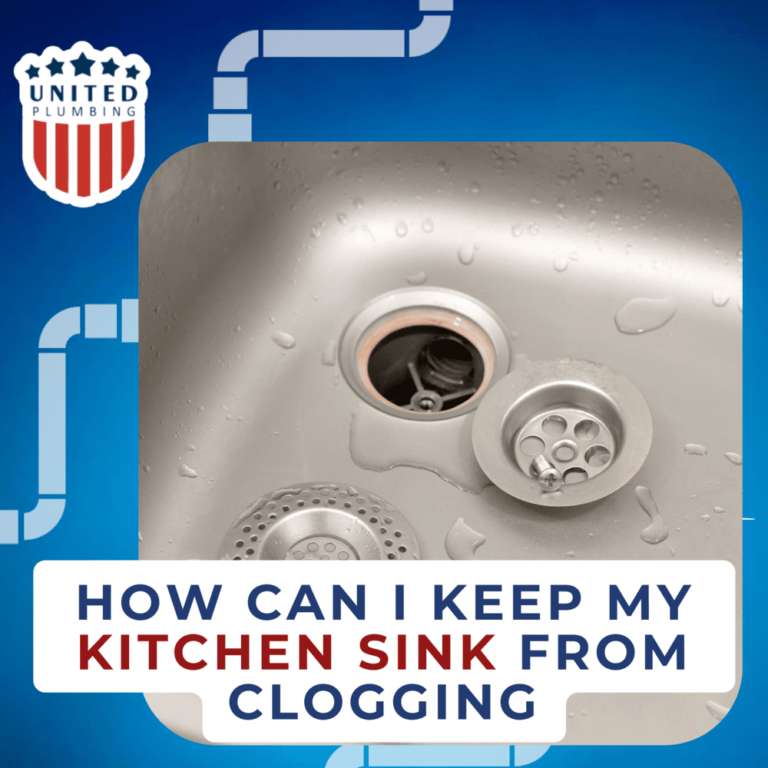 How can I keep my kitchen sink from clogging?