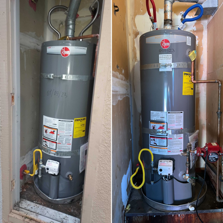 San Bruno 40 gallon gas water heater installation