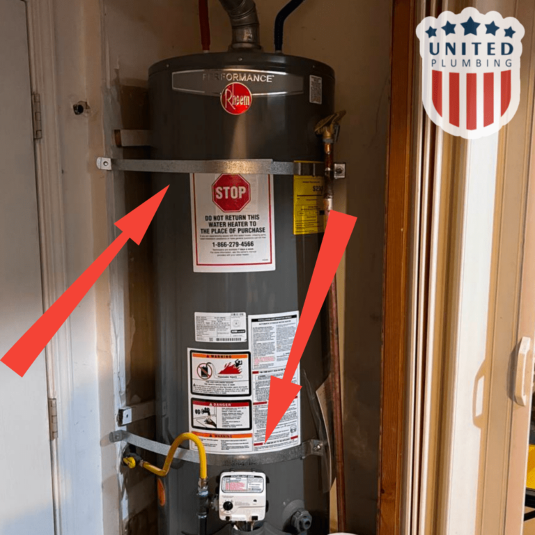 Brace the water heater