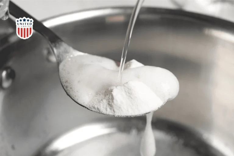 Pour baking soda