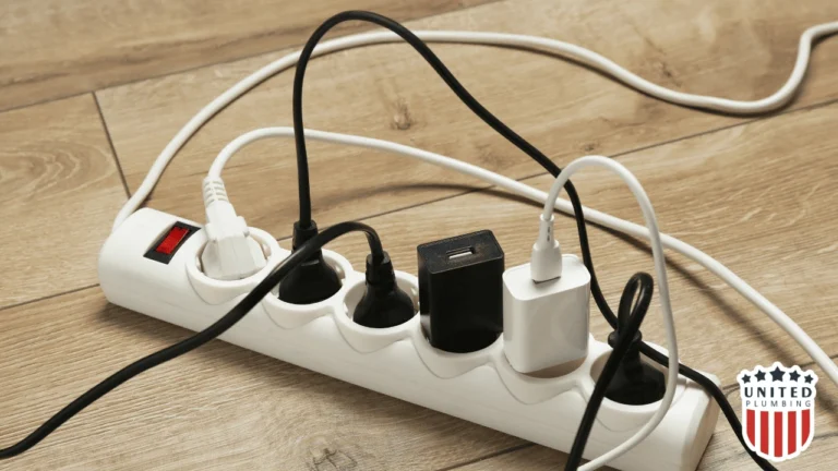 GFCI outlet with test and reset buttons for electrical safety