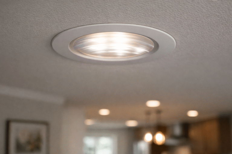 LED ceiling light flickering due to an electrical or dimmer issue in a California home
