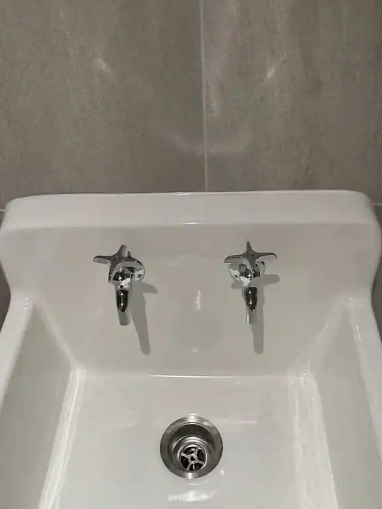Utility sink faucet installation